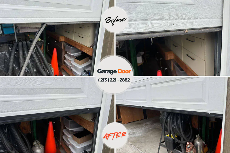 Before and after: garage door repair Simonton Lake, IN